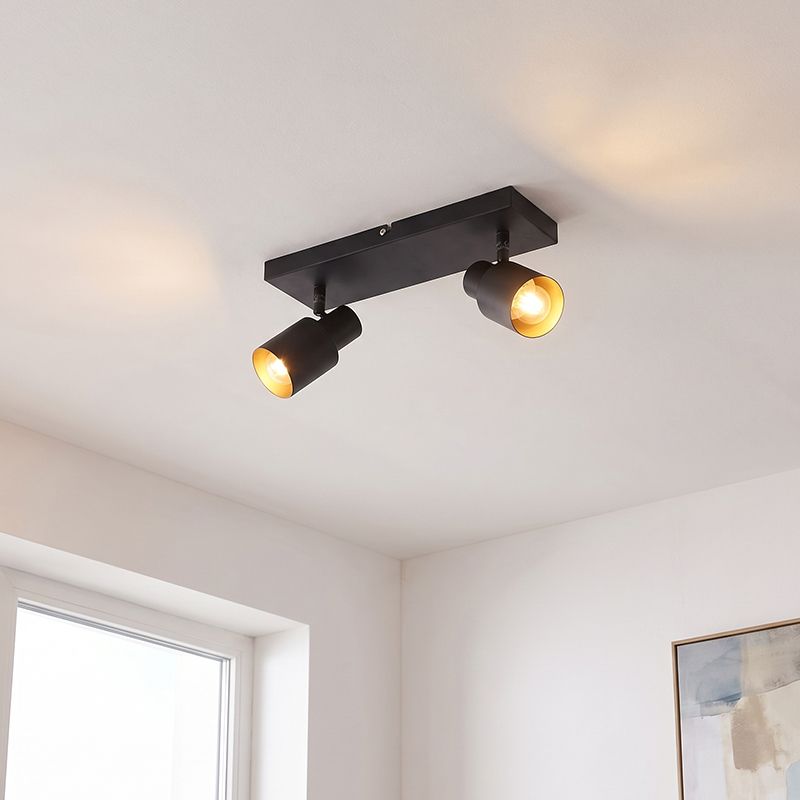 Spot plafond noir en aluminium, Eleno