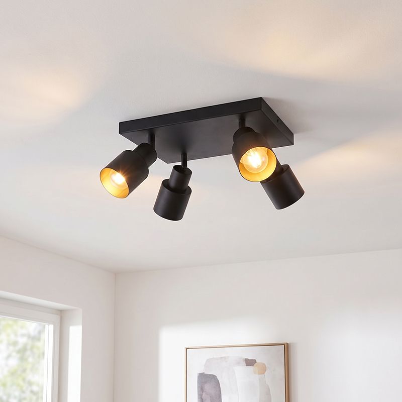 Spot plafond noir en aluminium, Eleno Spot plafond noir en aluminium, Eleno