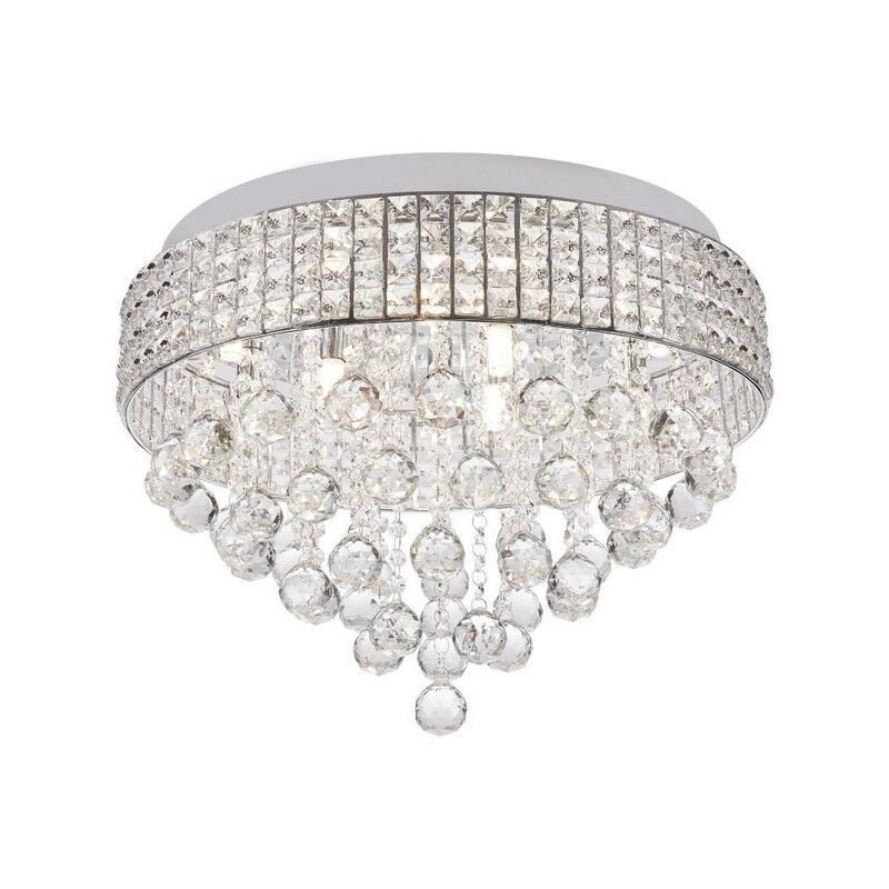 Lampe plafond chromée design, Mitzy Lampe plafond chromée design, Mitzy
