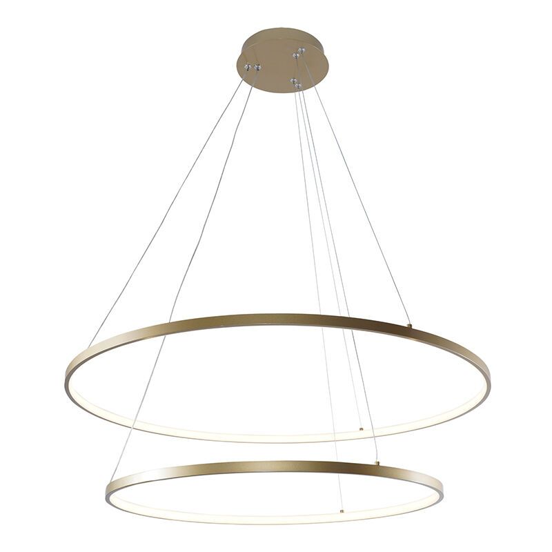 Suspension dorée design, Kubra, 60W, blanc chaud à froid réglable LED Suspension dorée design, Kubra, 60W, blanc chaud à froid réglable LED