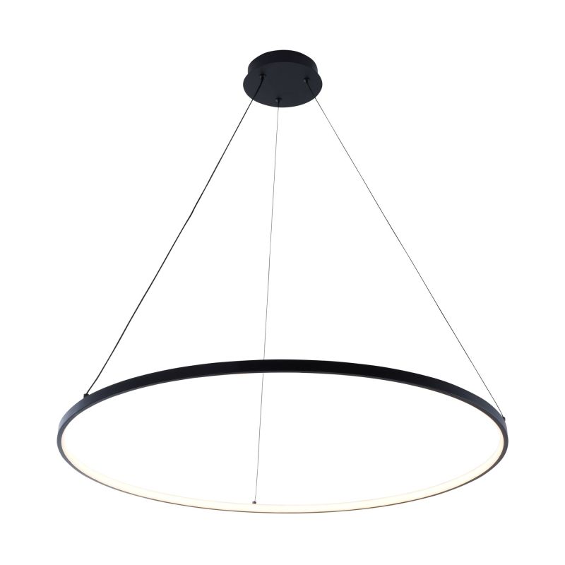 Suspension noire design, Kubra, 36W, blanc chaud à froid réglable LED