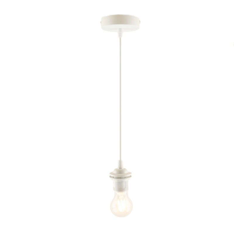 Suspension sans abat-jour blanche moderne, Rika