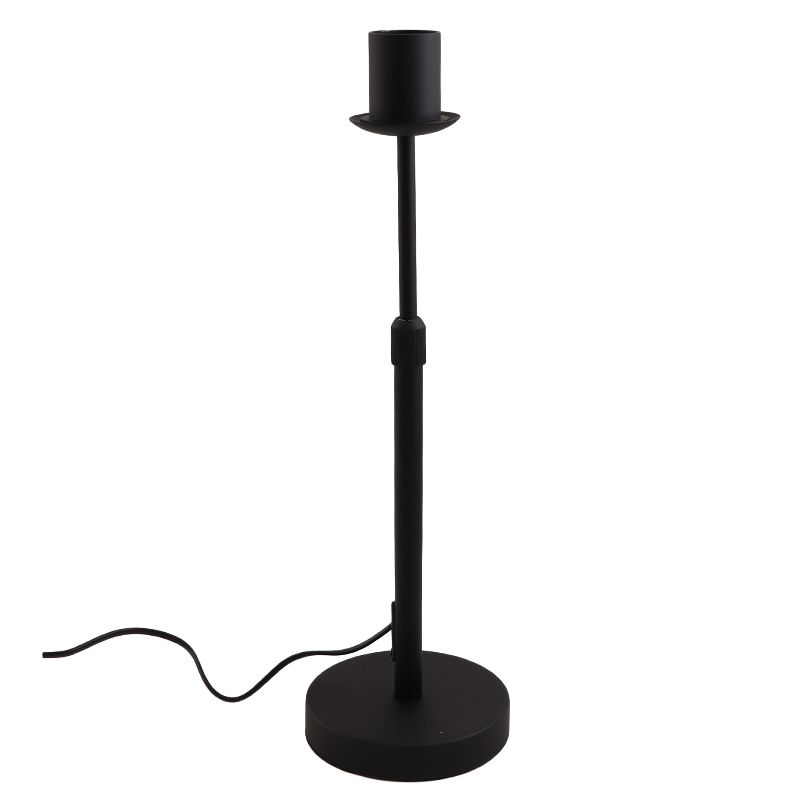 Lampe de table sans abat-jour noire en aluminium, Rika