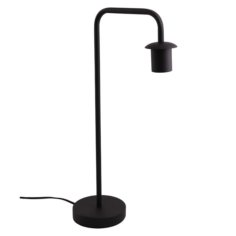 Lampe de table sans abat-jour noire en aluminium, Rika