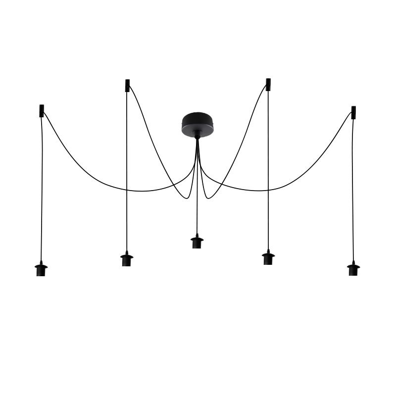 Suspension sans abat-jour noire en aluminium, Rika Suspension sans abat-jour noire en aluminium, Rika