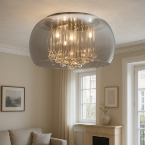 Plafonnier gris design, Lorenzo