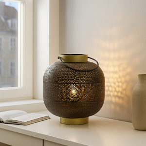 Lampe de table dorée moderne, Sivar, avec interrupteur