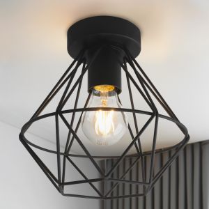 Lampe plafond noire industrielle, Jochem