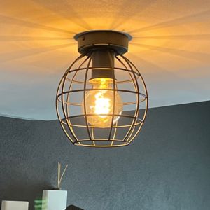 Lampe plafond noire industrielle, Jochem