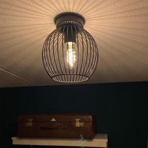 Lampe plafond noire industrielle, Wiro