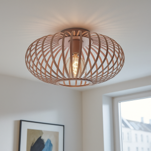 Plafonnier rose industriel, Lieve