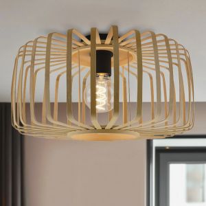 Plafonnier en bambou marron, Tina