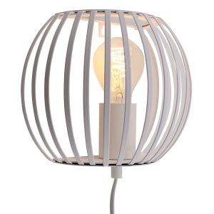 Applique murale blanche industrielle, Lieve, avec interrupteur