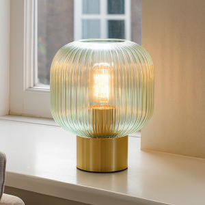 Lampe de table verte design, Charlois, avec interrupteur