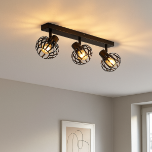 Spot plafond noir industriel, Lieve