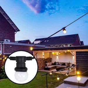 35m guirlande guinguette avec 35 ampoules transparantes