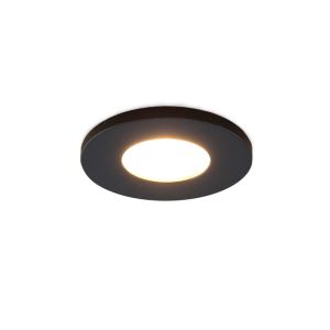 Spot encastré veranda noir Dico, IP65, gradable
