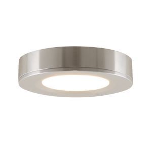 Lampe ronde sous placard de cuisine, argent