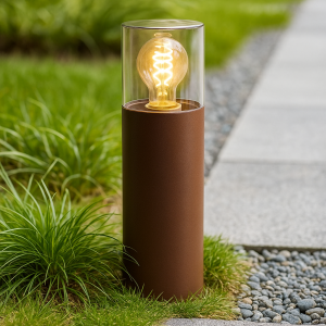 Luminaire extérieur couleur rouille moderne, Sanel, IP44
