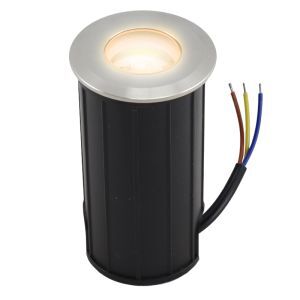 Spot encastré extérieur chromé en aluminium, Catamarca, 3W, 3000K LED, IP68