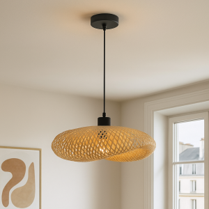 Suspension en bambou marronne, Sezen