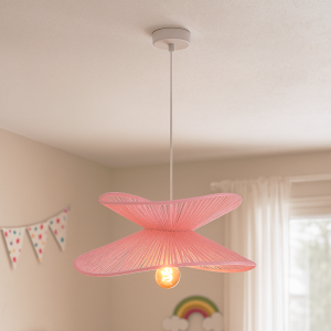 Suspension en papier rose, Rosalie