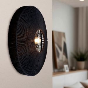 Applique murale noire rustique, Sanny, avec interrupteur