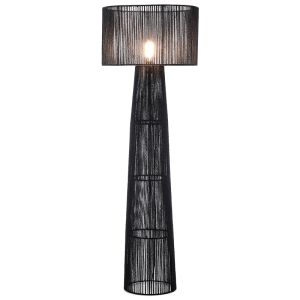 Lampadaire noir rustique, Sanny, avec interrupteur