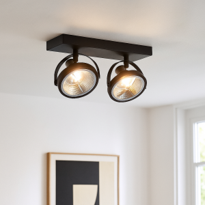 Plafonnier noir moderne, Morris
