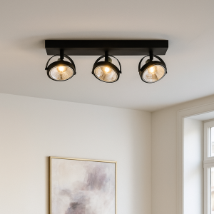Plafonnier noir moderne, Morris