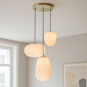 Suspension blanche moderne, Davide