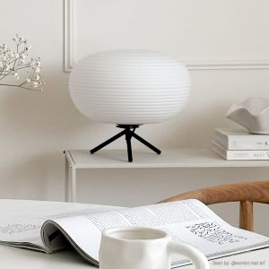 Lampe de table blanche moderne, Davide, avec interrupteur