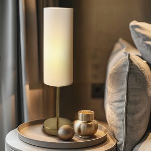 Lampe de table blanche moderne, Gaya, avec interrupteur