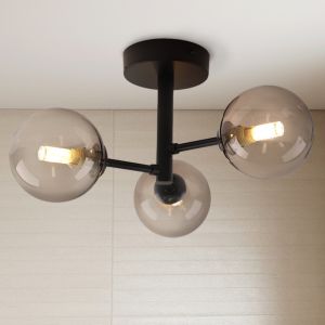 Plafonnier salle de bain ambre moderne, Amer, IP44