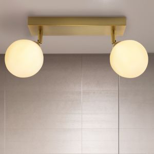 Plafonnier salle de bain blanc moderne, Amer, IP44