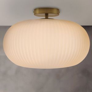 Plafonnier salle de bain blanc design, Elliot, IP44