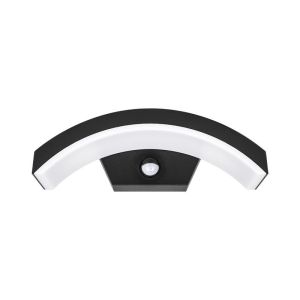 Applique extérieur avec détecteur de mouvement noire moderne, Sadik, 9W, 4000K LED, IP54