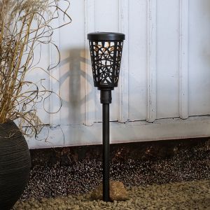 Spot à piquer solaire noir en plastique, Amresh, 0,03W, 3000K LED, IP44