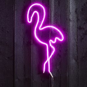 Luminaire extérieur rose en métal, Flamingo, 5,8W, rose LED, IP44