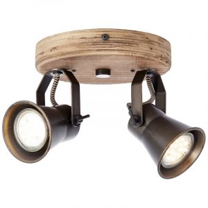 Spot plafond en bois marron, Carolyn