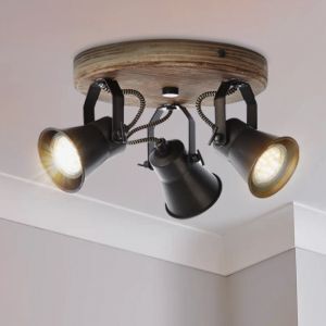 Spot plafond en bois marron, Carolyn