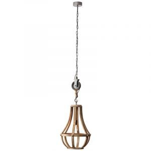 Suspension en bois marronne, Afnane