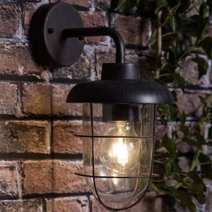 Luminaire extérieur couleur rouille industrielle, Jaycea, IP44