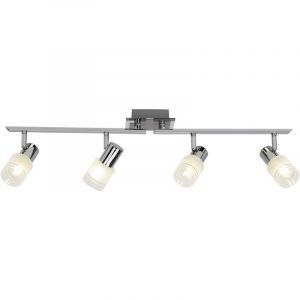 Spot plafond chromé en métal, Blake, 28W, 2700K LED