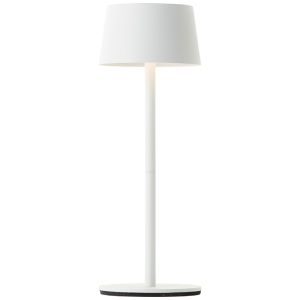 Lampe de table extérieur blanche moderne, Petter, 2W, 3000K LED, IP44, gradable en 3 étapes