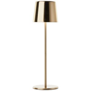 Lampe de table d'extérieur rechargeable laiton moderne, Skander, 4W, blanc chaud à froid réglable LED, IP44, avec variateur tactile