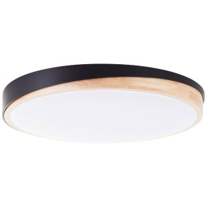 Plafonnier noir moderne, Marloes, 36W, white switch LED, avec télécommande