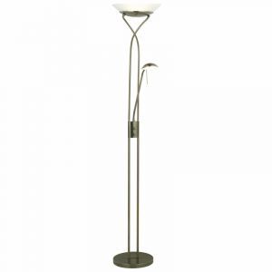 Lampadaire liseuse laiton moderne, Joann, 18W, 3000K LED, avec interrupteur