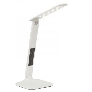 Lampe de bureau blanche moderne, Naila, 5W, blanc chaud à froid réglable LED, avec variateur tactile