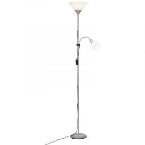 Lampadaire liseuse blanc en plastique, Josephina, avec interrupteur